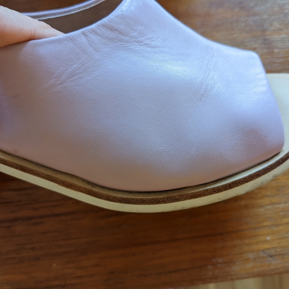 🔮 Sphere LEATHER Pink HEELS Memphis Milano 37 - Picture 6 of 6